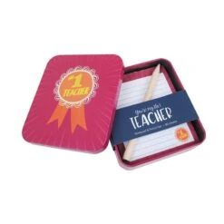 Artique – Number 1 Teacher Notepad And Pencil Tin