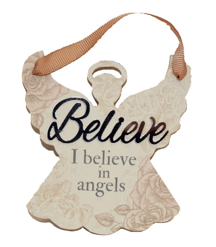 Reflective Words – Believe Sentiment Angel Hanger 3 Reflective Words – Believe Sentiment Angel Hanger