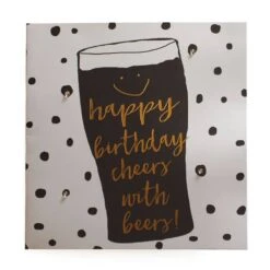 Classic Piano Birthday Card – “Happy Birthday Cheers With Beers!”