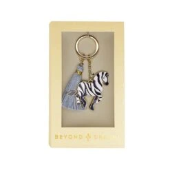 Beyond Charms Keychain – Zebra