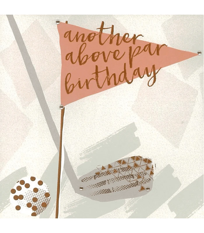 Blush Greeting Card With Gems – Another Above Par Birthday 3 Blush Greeting Card With Gems – Another Above Par Birthday