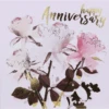 Anniversary Card – Happy Anniversary – Botanicals Greeting Card With Gems