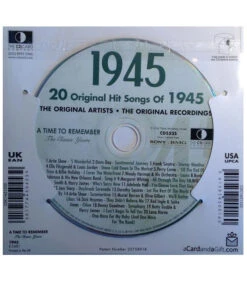 1945 Classic Years CD Card -Toy Cheap Store Classic Years CD Card1945b