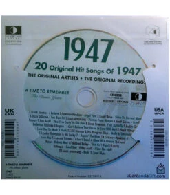 1947 Classic Years CD Card -Toy Cheap Store Classic Years CD Card1947b