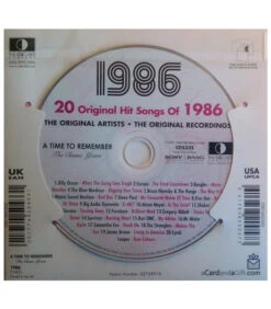1986 Classic Years CD Card -Toy Cheap Store Classic Years CD Card1986b