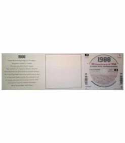 1988 Classic Years CD Card -Toy Cheap Store Classic Years CD Card1988c