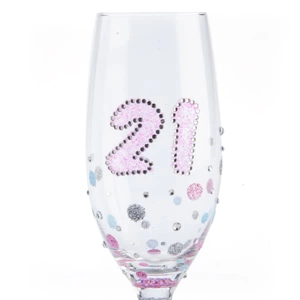 21st Birthday Sparkle Champagne Flute 4 21st Birthday Sparkle Champagne Flute - Image 2