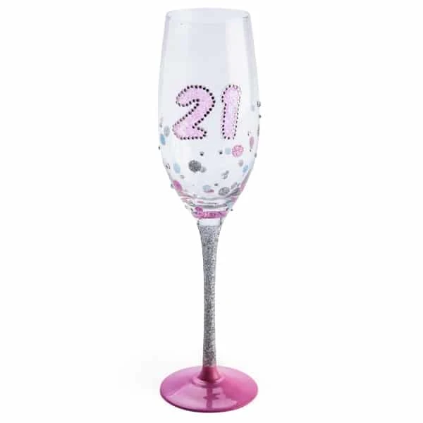 21st Birthday Sparkle Champagne Flute 3 21st Birthday Sparkle Champagne Flute