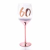60th Birthday Blush Wine Glass -Toy Cheap Store DN TBW 60
