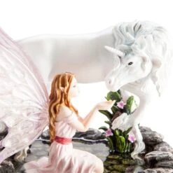 Fantasy Fairy Figurine – Pink Fairy With Unicorn -Toy Cheap Store GA FU PK 4