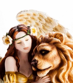 Fantasy Angel Figurine – Large Yellow Angel With Lion 11 Fantasy Angel Figurine – Large Yellow Angel With Lion -Toy Cheap Store GA LAF YLI 4