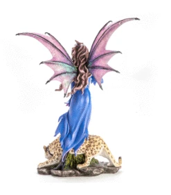 Fantasy Fairy Figurine – Executive Vampire Fairy With Pet Leopard -Toy Cheap Store GA LFF VL 3