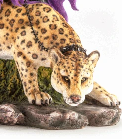 Fantasy Fairy Figurine – Executive Vampire Fairy With Pet Leopard -Toy Cheap Store GA LFF VL 5