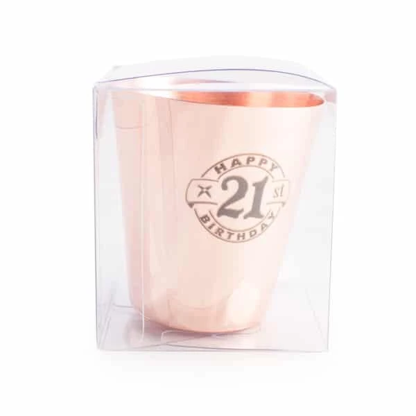 21st Copper Shot Glass – “Happy 21st Birthday” 3 21st Copper Shot Glass – “Happy 21st Birthday” - Image 2