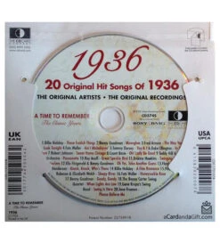 1936 Classic Years CD Card 8 1936 Classic Years CD Card -Toy Cheap Store Music from your year1936c