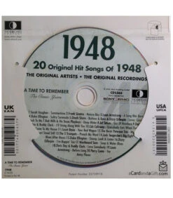 1948 Classic Years CD Card 8 1948 Classic Years CD Card -Toy Cheap Store Music from your year1948b