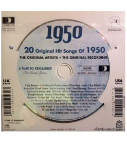 1950 Classic Years CD Card 8 1950 Classic Years CD Card -Toy Cheap Store Music from your year1950b