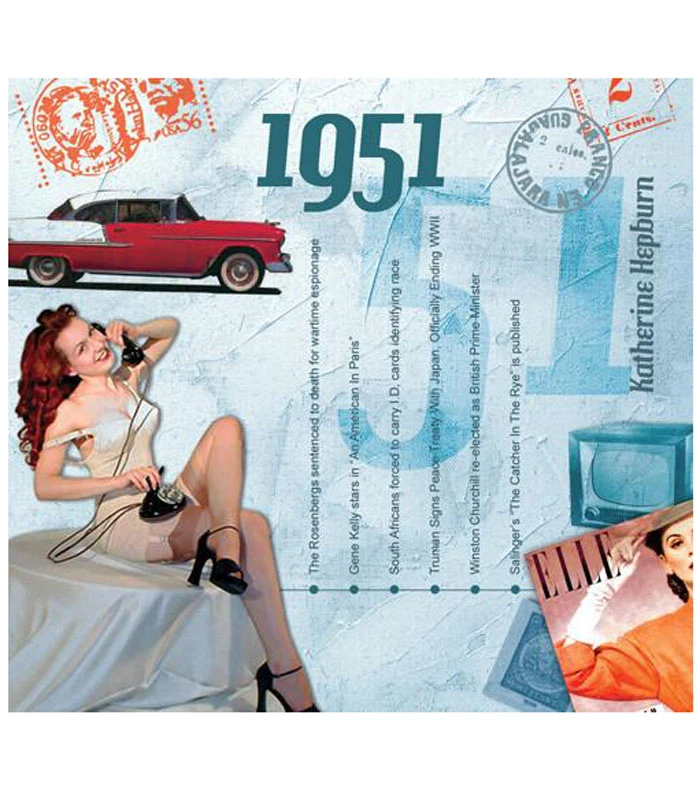 1951 Classic Years CD Card 4 1951 Classic Years CD Card - Image 2