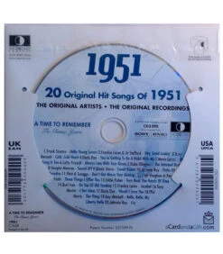 1951 Classic Years CD Card 8 1951 Classic Years CD Card -Toy Cheap Store Music from your year1951b