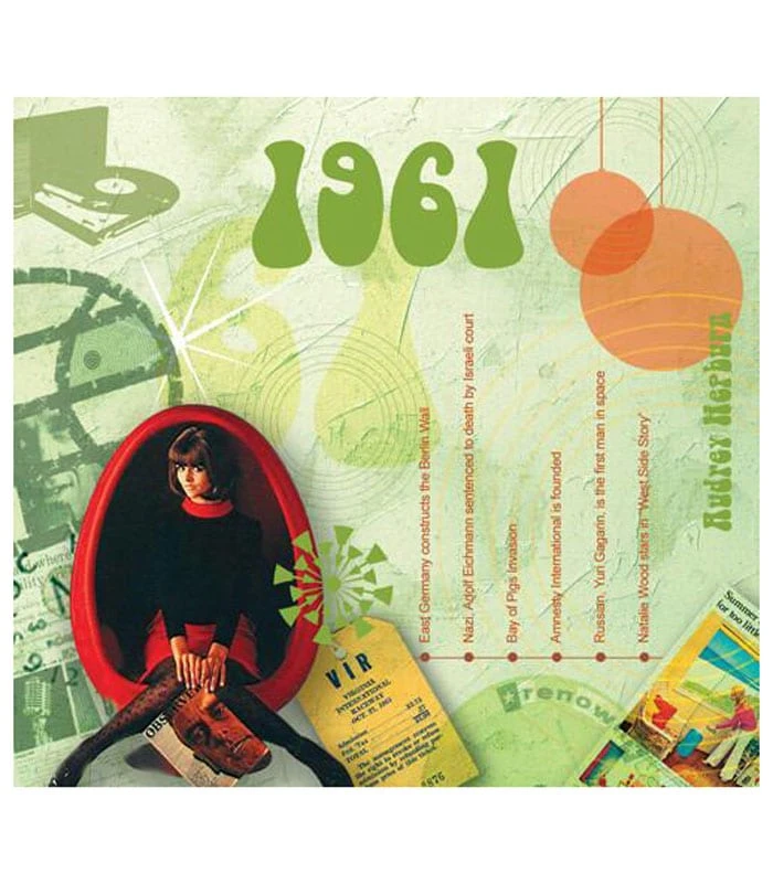 1961 Classic Years CD Card 4 1961 Classic Years CD Card - Image 2