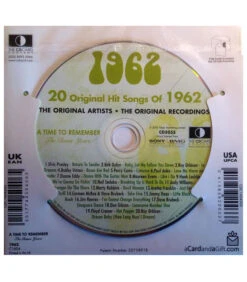 1962 Classic Years CD Card -Toy Cheap Store Music from your year1962b