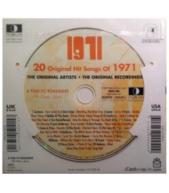 1971 Classic Years CD Card -Toy Cheap Store Music from your year1971b