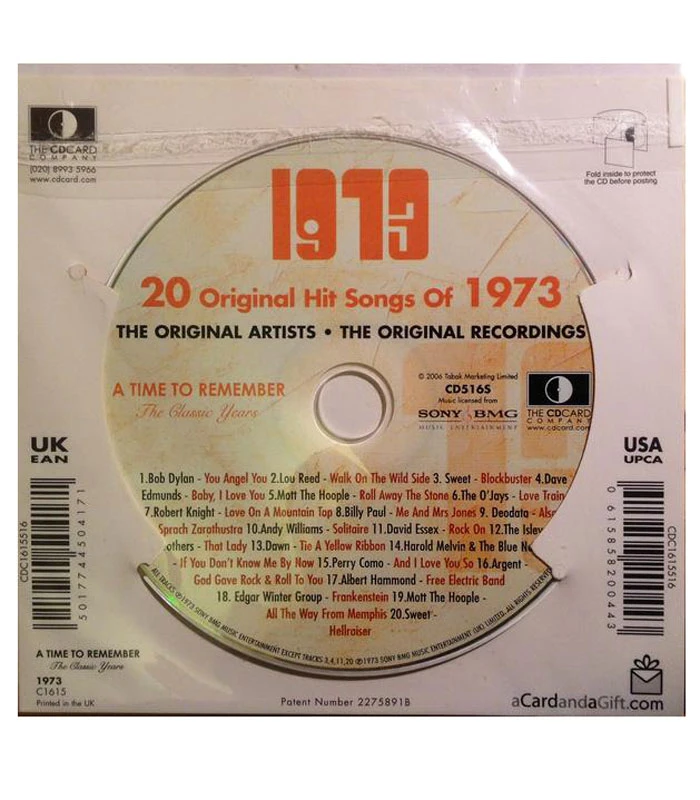 1973 Classic Years CD Card 5 1973 Classic Years CD Card - Image 3