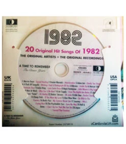 1982 Classic Years CD Card -Toy Cheap Store Music from your year1982b