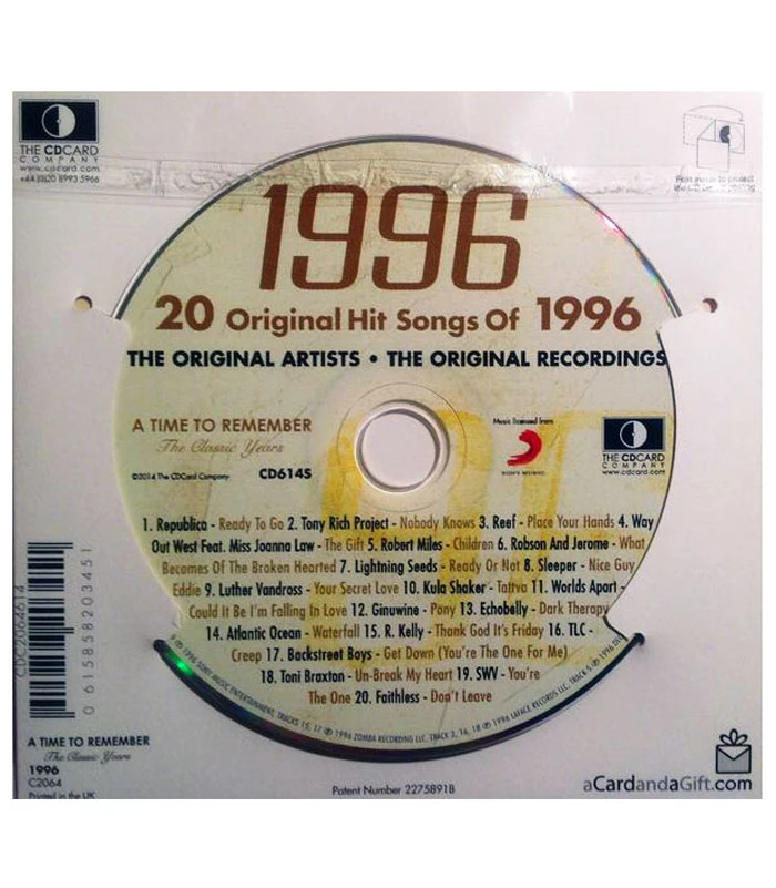 1996 Classic Years CD Card 4 1996 Classic Years CD Card - Image 2