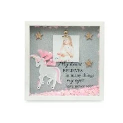 Artique – Glitter Unicorn 3D Photo Frame