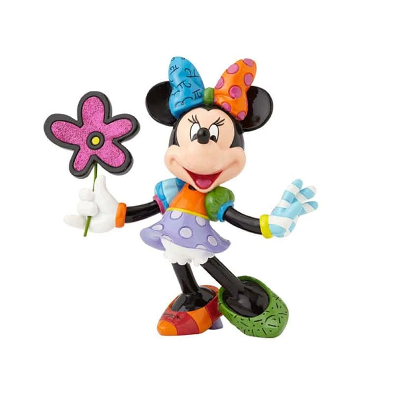 Britto Disney Minnie Mouse With Flower Large Figurine 3 Britto Disney Minnie Mouse With Flower Large Figurine