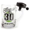 30th Birthday Beer Mug With Bell – Here’s To 30, Ring For A Refill
