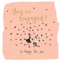 Classic Piano Engagement Card – You’re Engaged