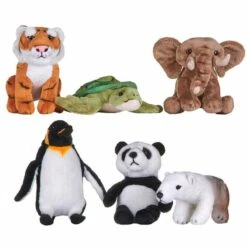 BBC Planet Earth & Blue Planet 18cm Plush Penguin, Turtle, Polar Bear, Lion, Elephant And Panda