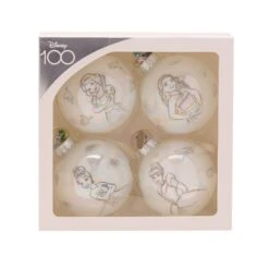 Disney 100 Christmas Baubles Princesses (set Of 4) 15 Disney 100 Christmas Baubles Princesses (set Of 4) -Toy Cheap Store wdi2034 6