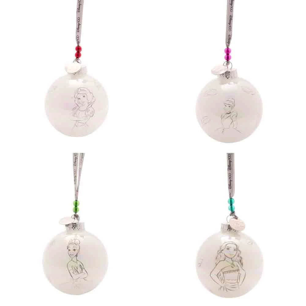 Disney 100 Christmas Baubles Princesses (set Of 4) 3 Disney 100 Christmas Baubles Princesses (set Of 4)