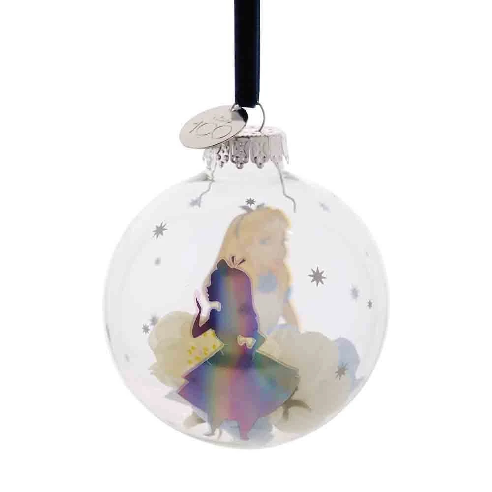 Disney 100 Christmas Glass Bauble Alice In Wonderland 7 Disney 100 Christmas Glass Bauble Alice In Wonderland - Image 5