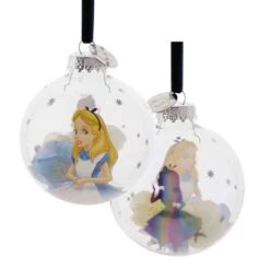Disney 100 Christmas Glass Bauble Alice In Wonderland