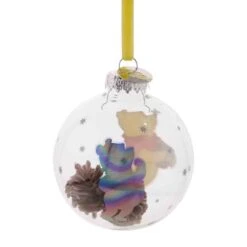 Disney 100 Christmas Glass Bauble Winnie The Pooh -Toy Cheap Store wdi2043 3